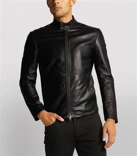 replica armani leather jackets|armani leather jacket men.